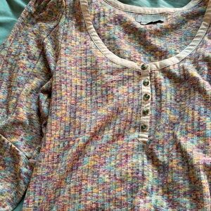 Anthropologie Multicolor Knit Scoop Neck Sweater